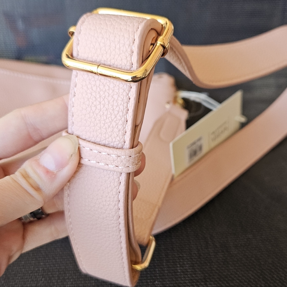 Isabelle Los Angeles Pink Leather Clutch Crossbody Bag - Picture 4 of 8